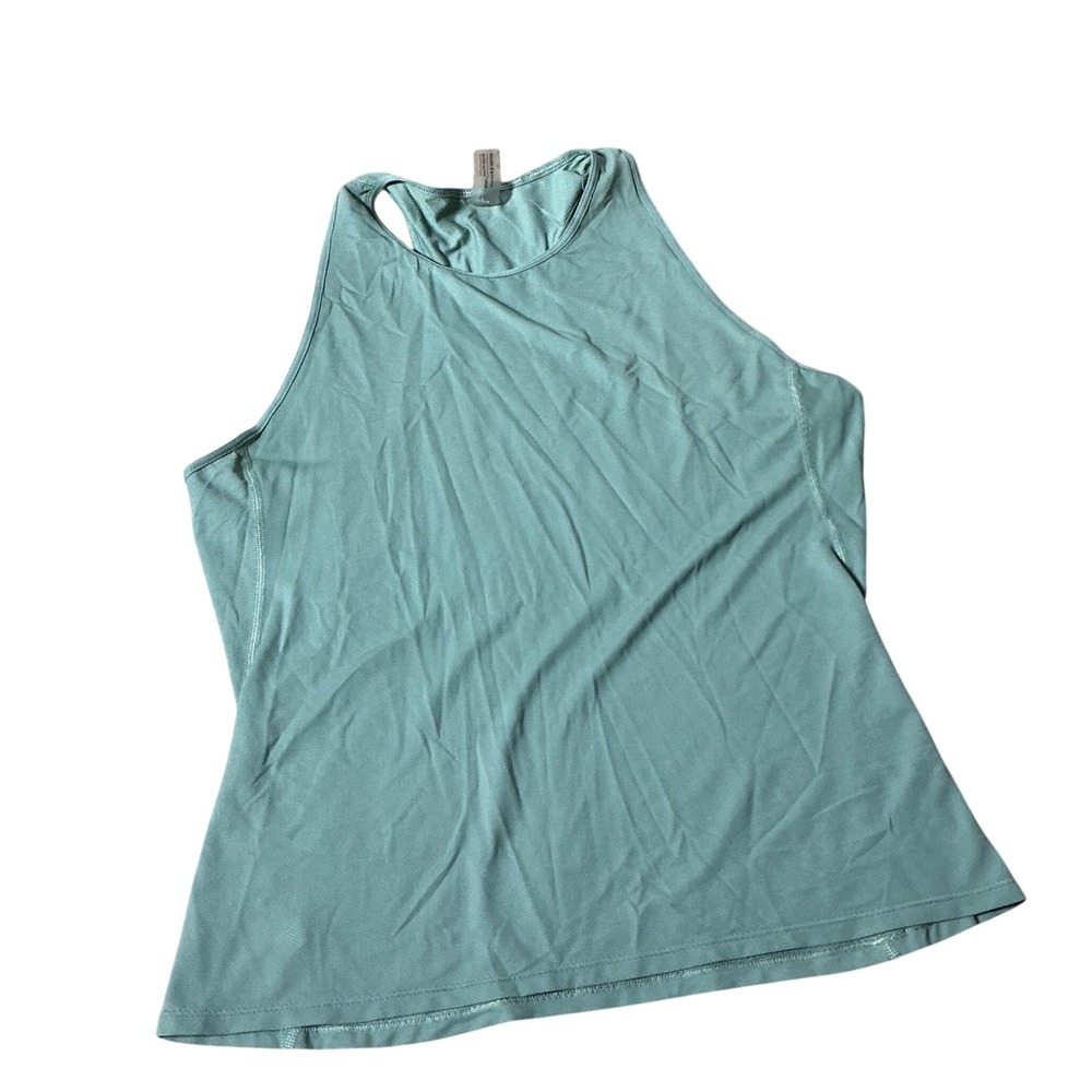 Outdoor Voices Active Mesh Racerback Tank Top Womens Large Green‎ High Neck Gym